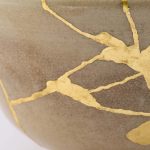 Een kom die is gebroken, is gerepareerd met goud., Volgens de Japanse kunst van Kintsugi. Daarbij wordt van imperfectie schoonheid gemaakt.